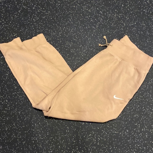 Nike Other - NWOT Beige Embroidered Nike Men’s XL Cotton Tapered Comfy Sweatpants